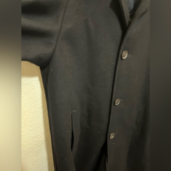 Caruso Black Wool Coat VM5010 - Picture 8 of 16